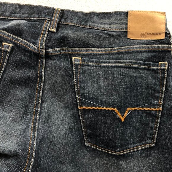 Vintage Guess Mens Cliff Boot Cut Jeans Size 36 Blue Dark Denim Classic Stretch - Picture 16 of 16